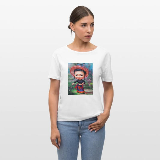 Cute Asian Female Caricature Style