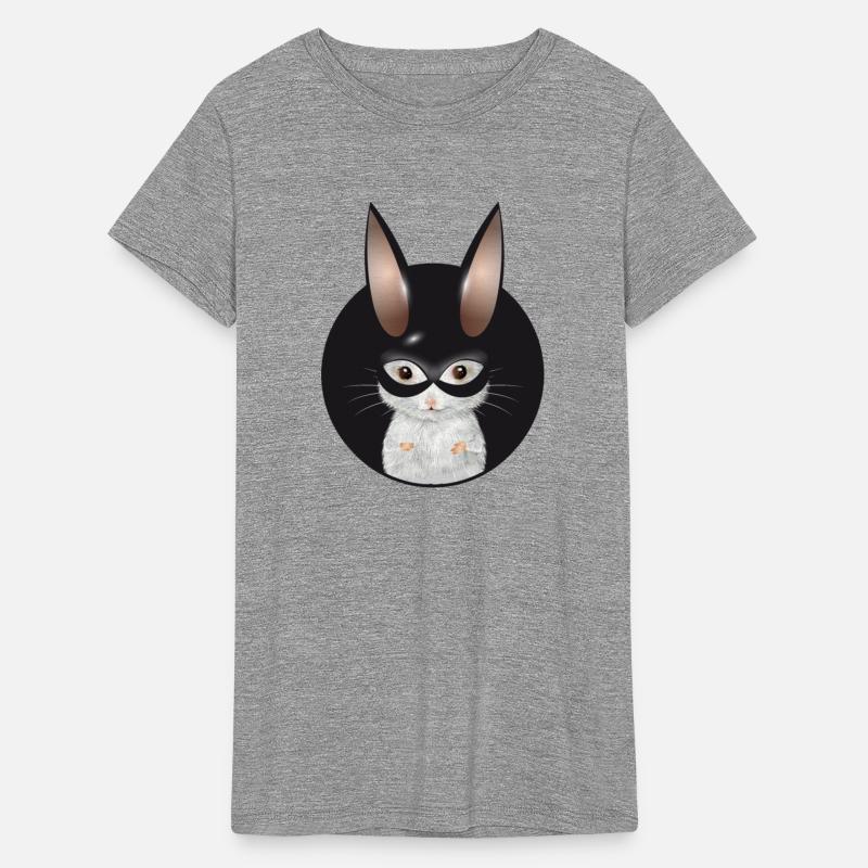 cute white mouse with bunny mask in patch