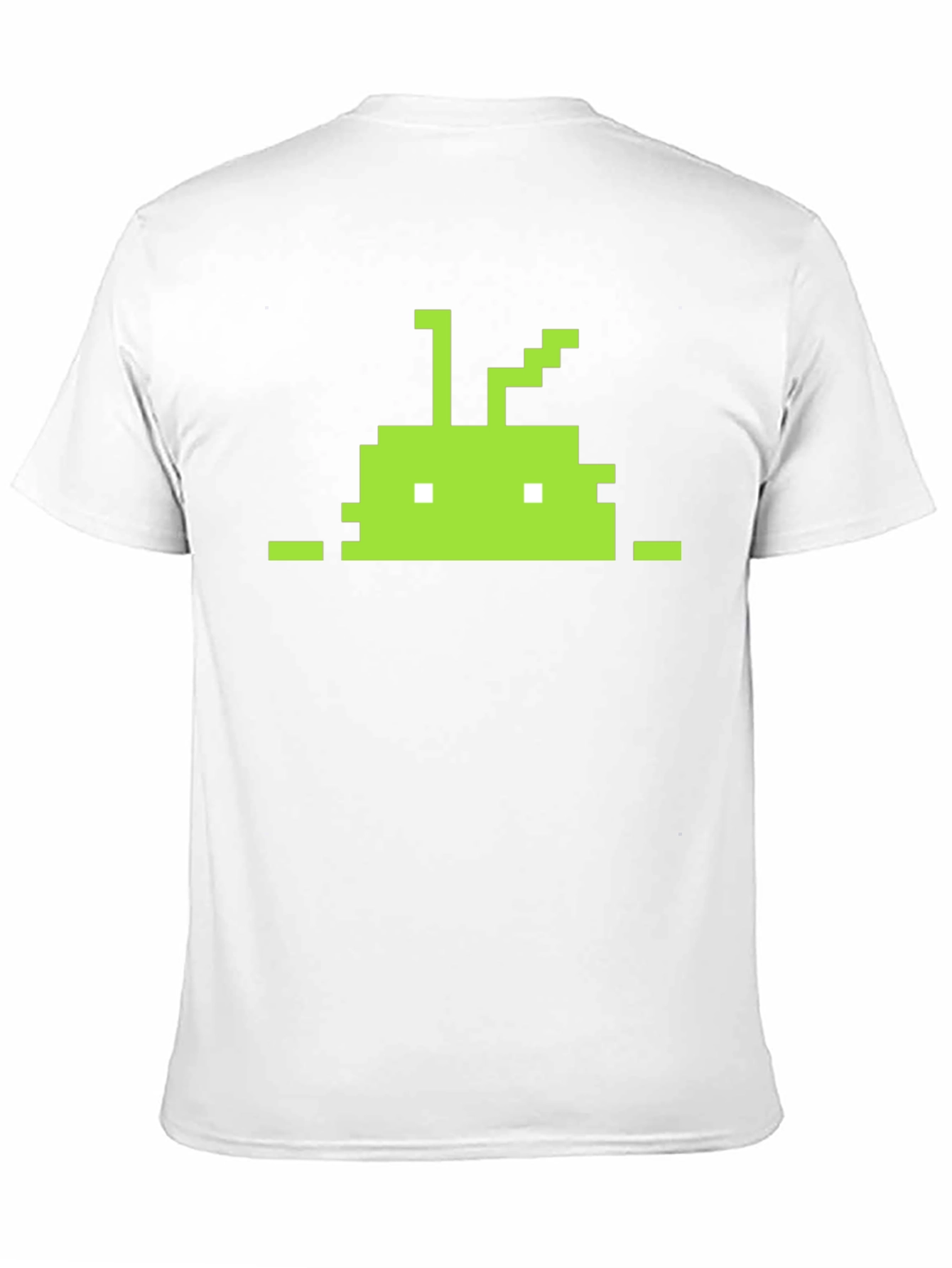 Pixelated Android Robot Black T-Shirt