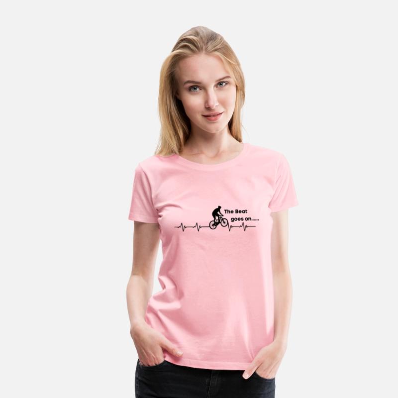 Cycling Heartbeat T-Shirt- Bicycle Love Biking