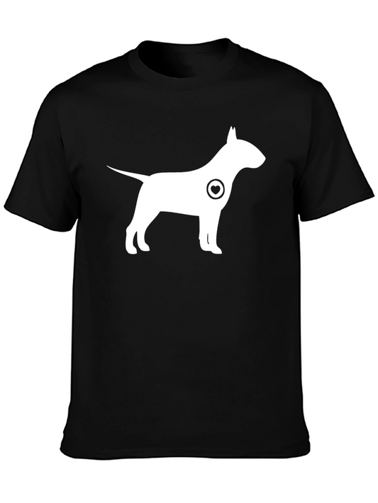 Dog Lover T-Shirt - Bull Terrier Heart Graphic