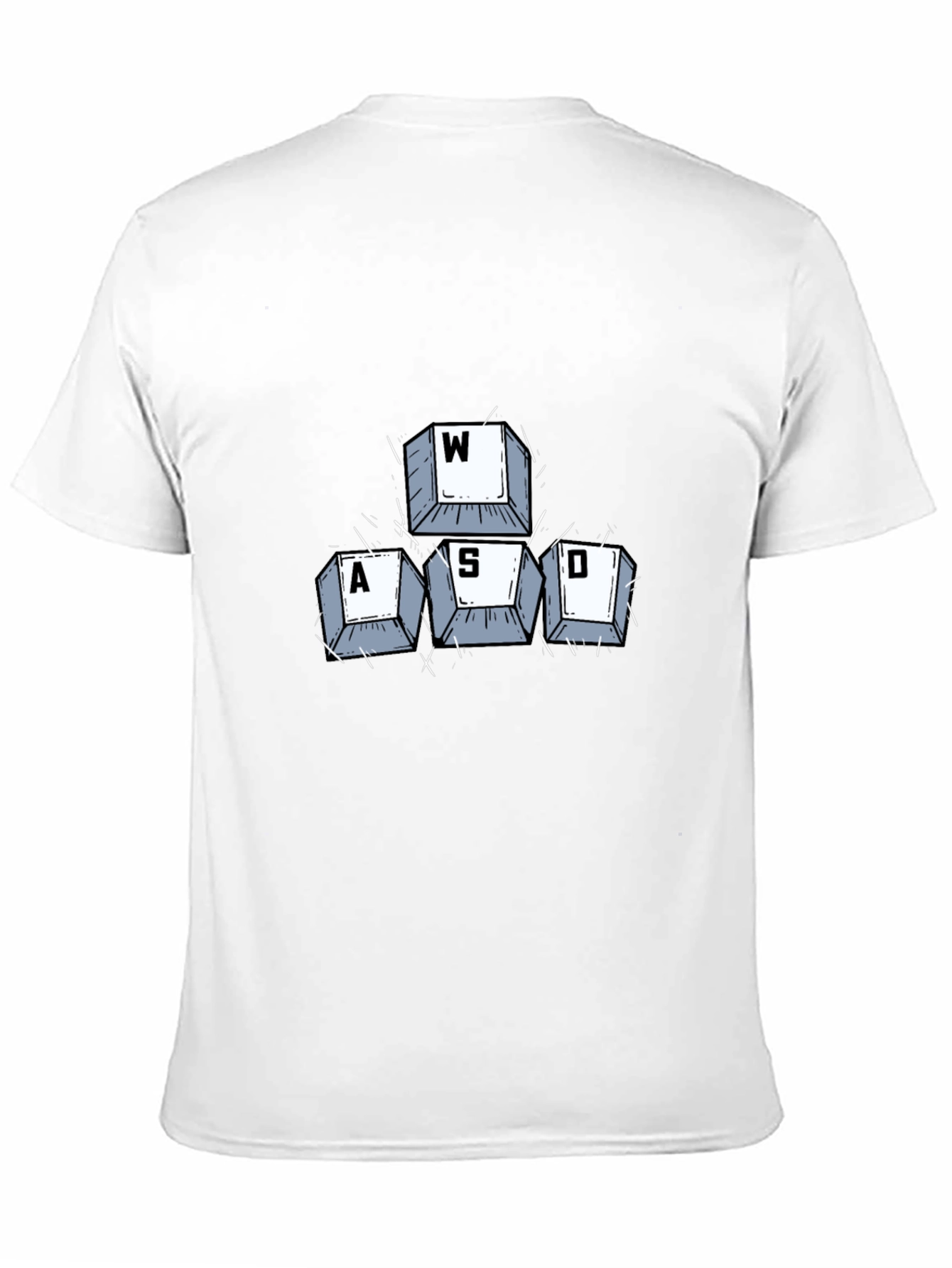 Gamer Keyboard WASD Keys Black T-Shirt