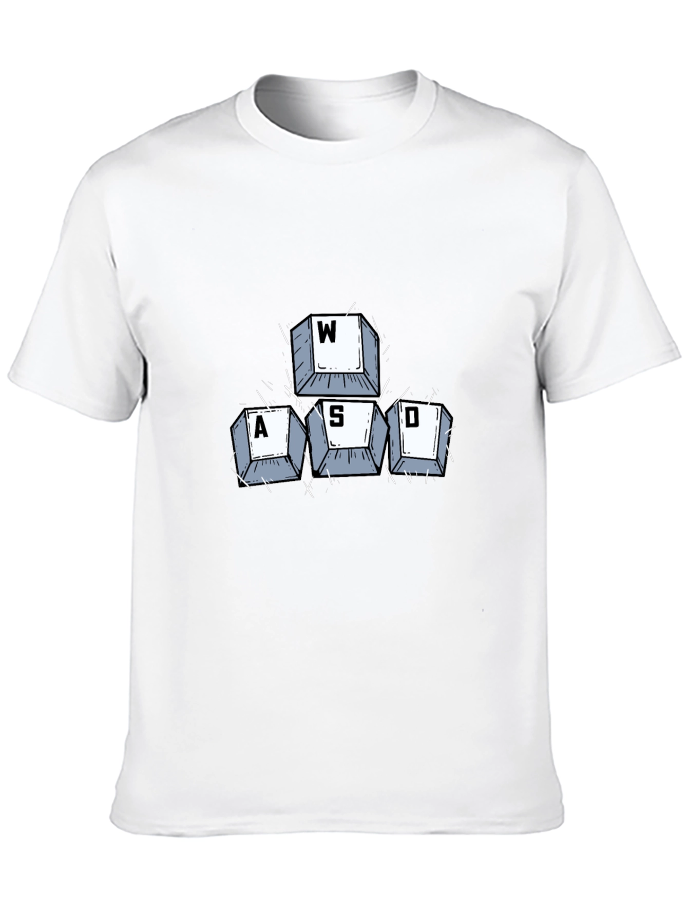 Gamer Keyboard WASD Keys Black T-Shirt