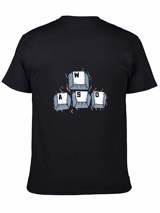 Gamer Keyboard WASD Keys Black T-Shirt