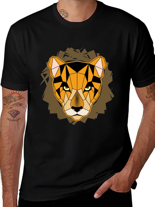 Geometric Lion Graphic Tee