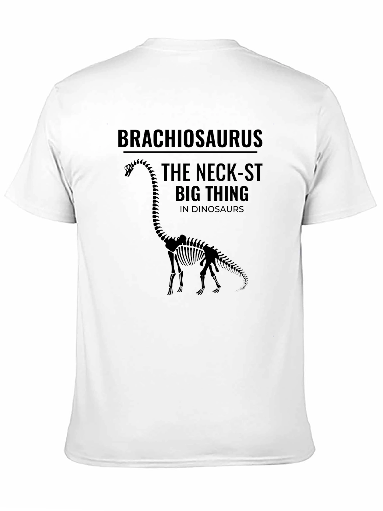 Brachiosaurus Neck-st Big Thing Black T-Shirt