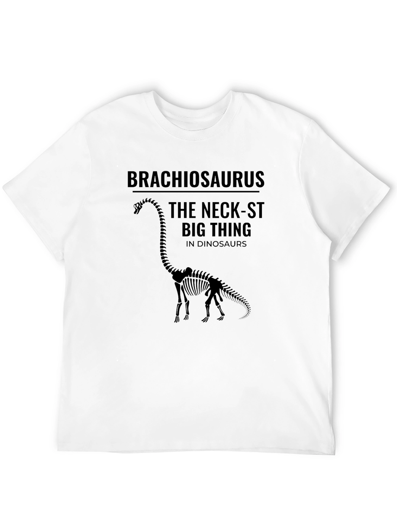 Brachiosaurus Neck-st Big Thing Black T-Shirt