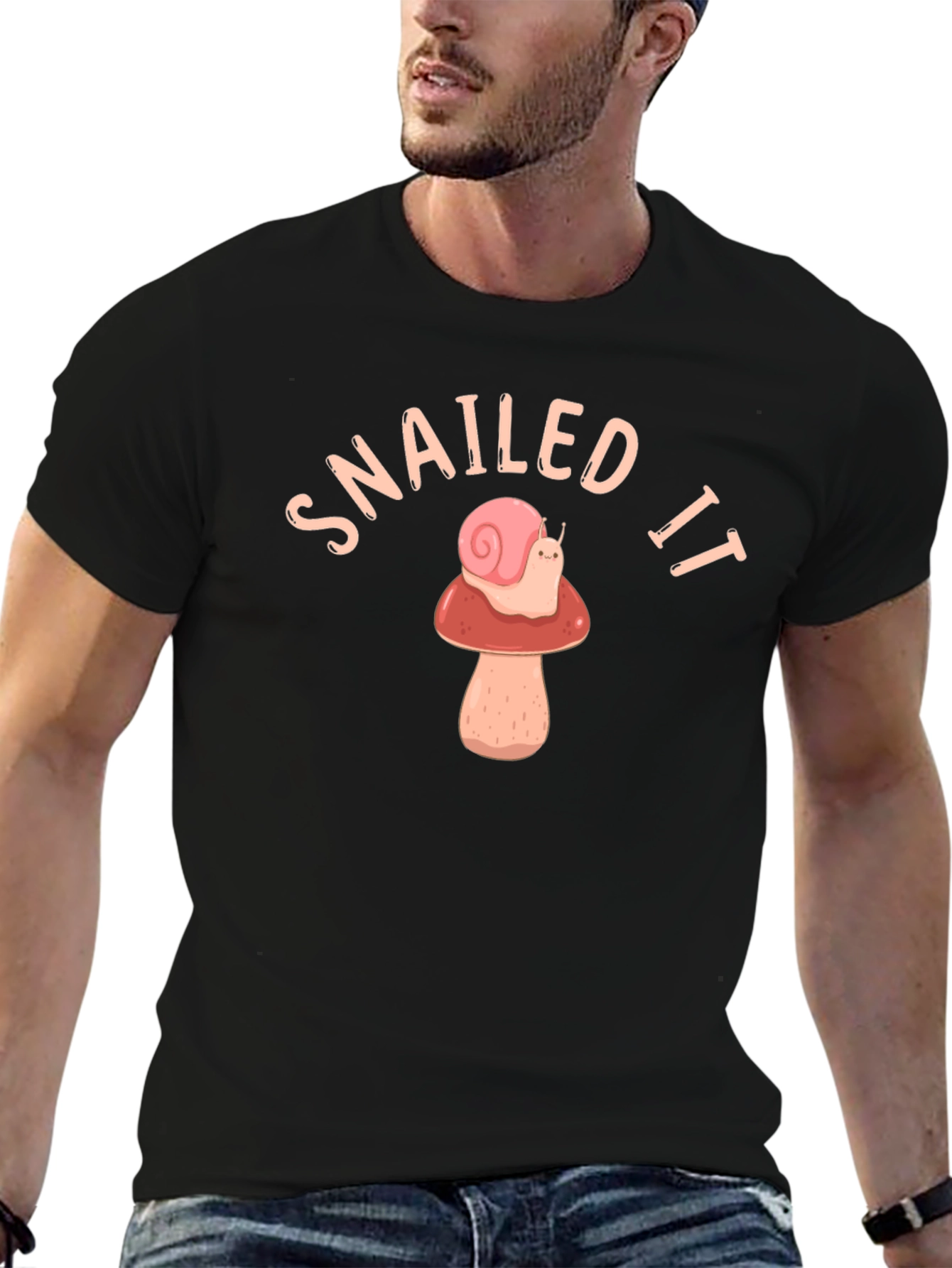 Snailed It T-Shirt - Snail Mushroom Graphic Tee