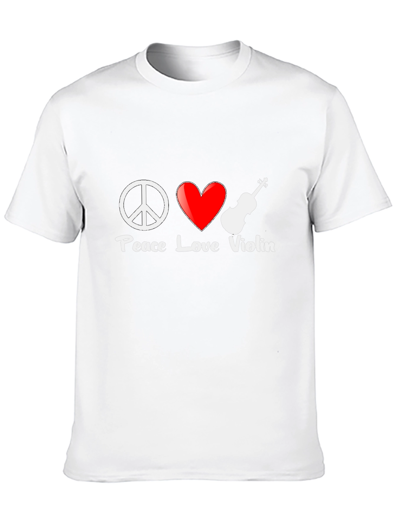 Peace Love Violin Graphic T-Shirt - Music Lover Tee
