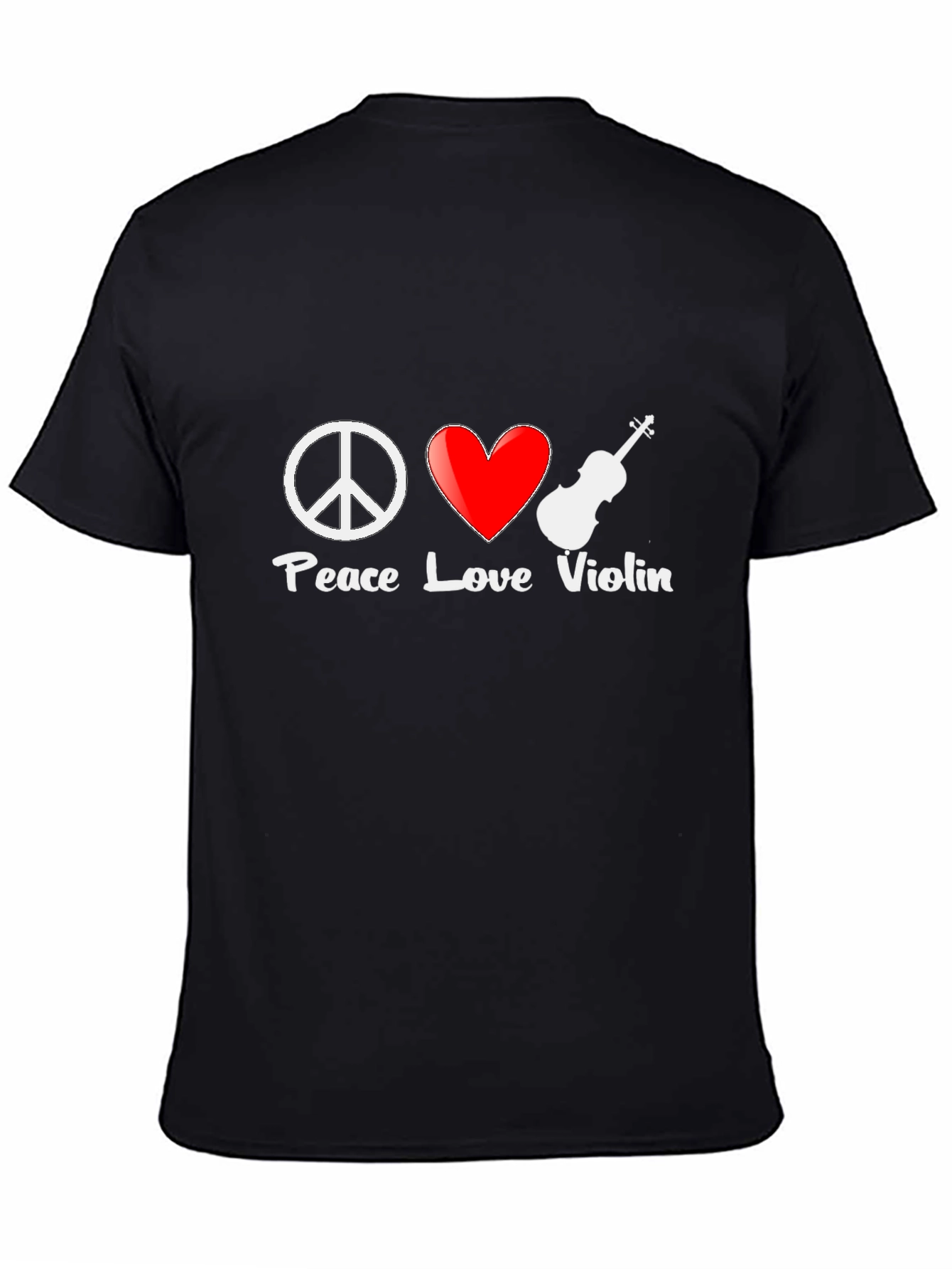Peace Love Violin Graphic T-Shirt - Music Lover Tee