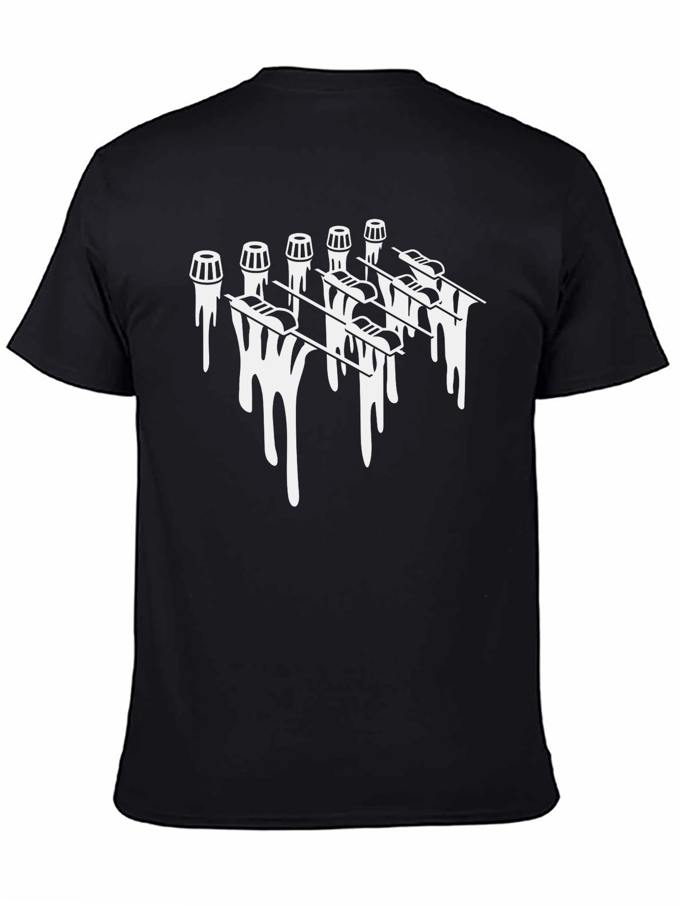 Modern Drip Graphic Black T-Shirt