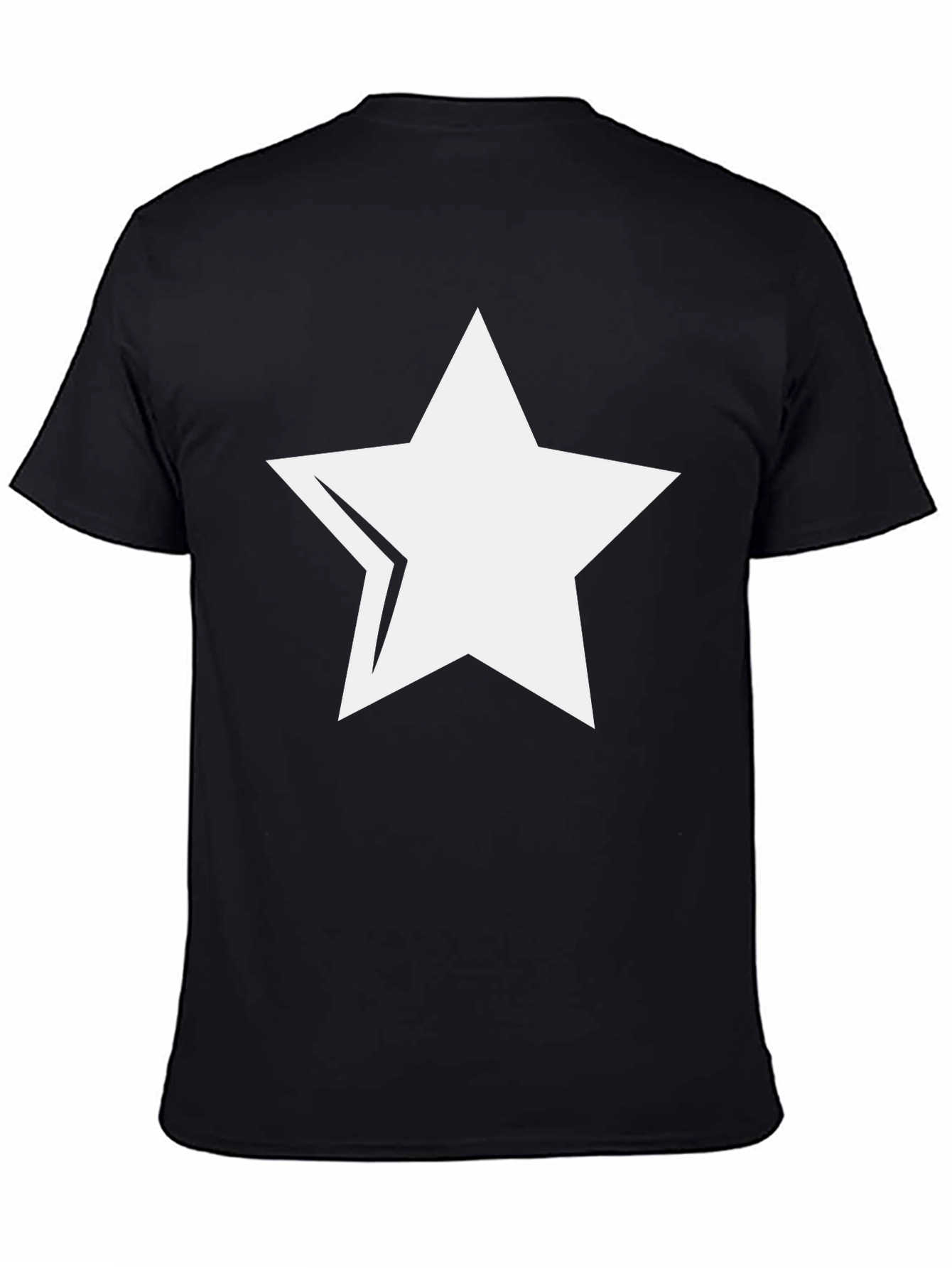 Bold Star Graphic Tee - Stylish Black Cotton T-Shirt