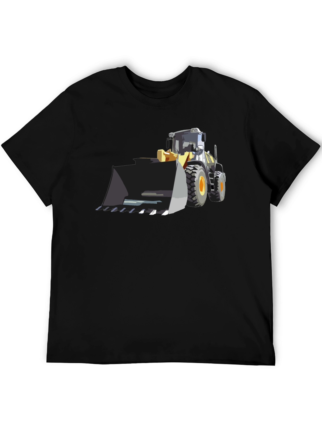 Bulldozer Graphic Tee - Black Cotton T-Shirt