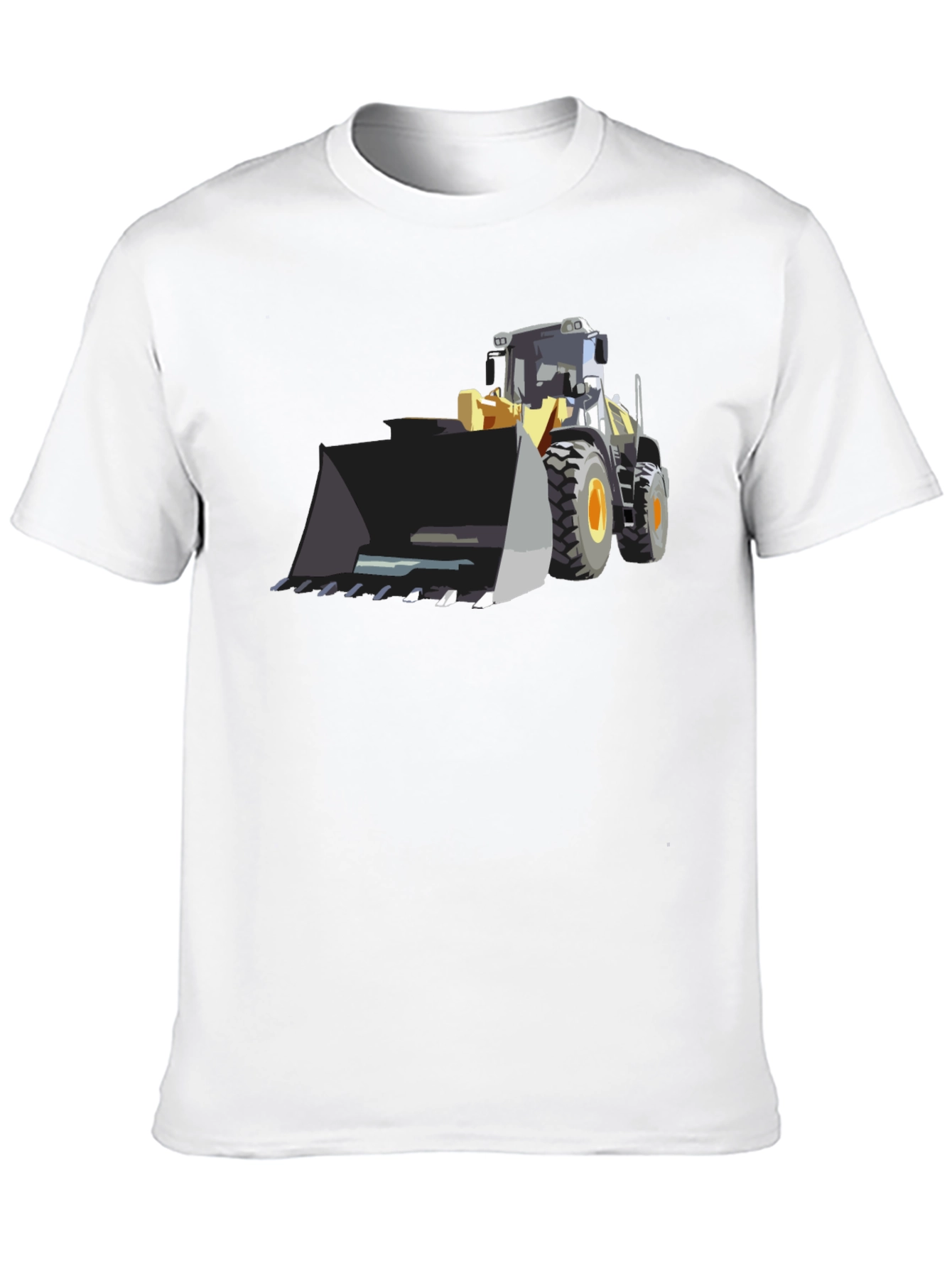 Bulldozer Graphic Tee - Black Cotton T-Shirt