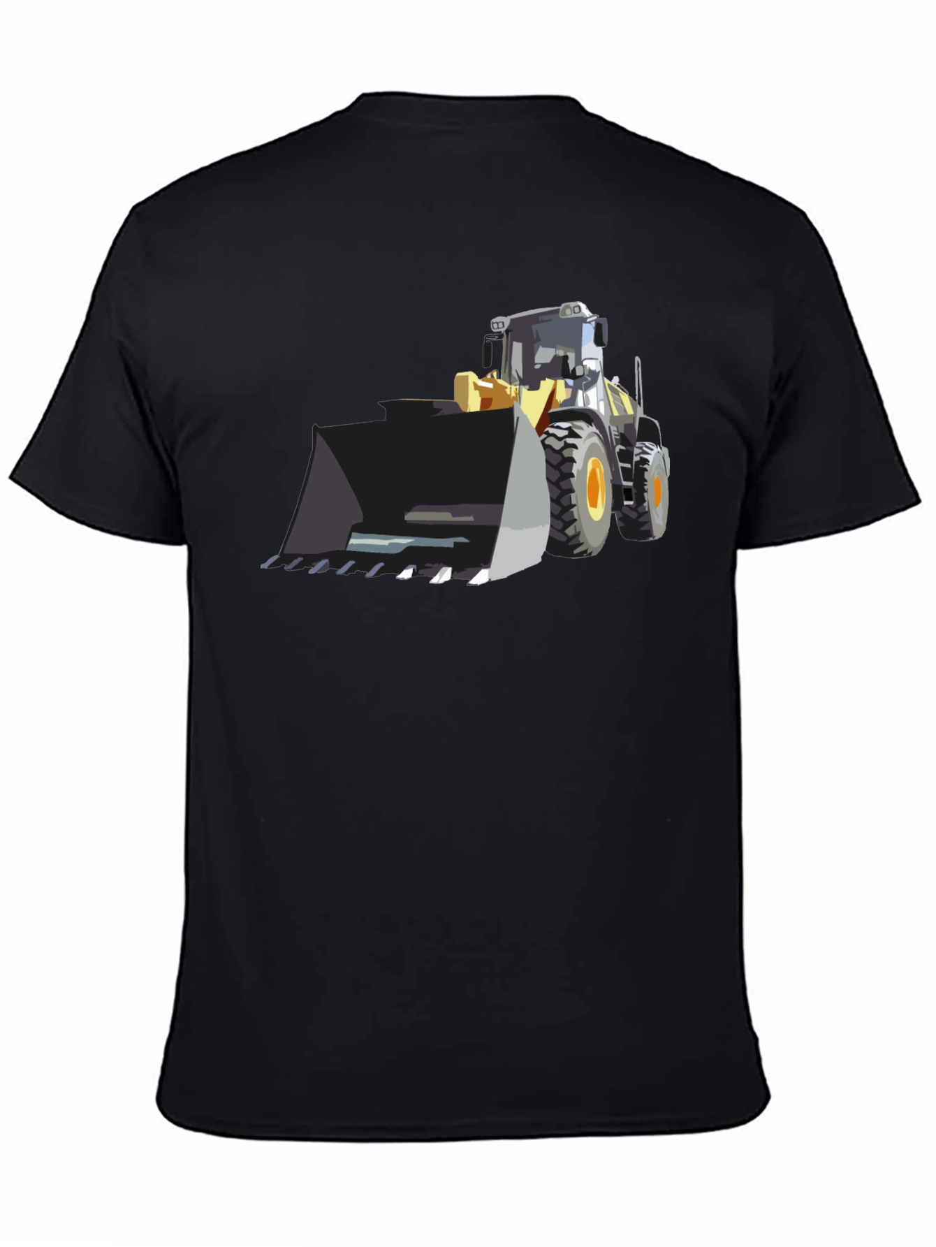 Bulldozer Graphic Tee - Black Cotton T-Shirt