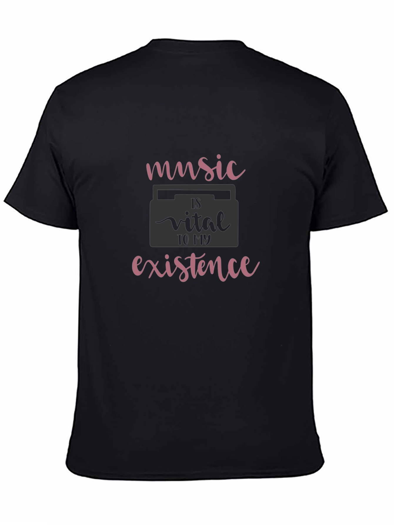 Music is Vital T-Shirt - Soft Black Cotton Tee