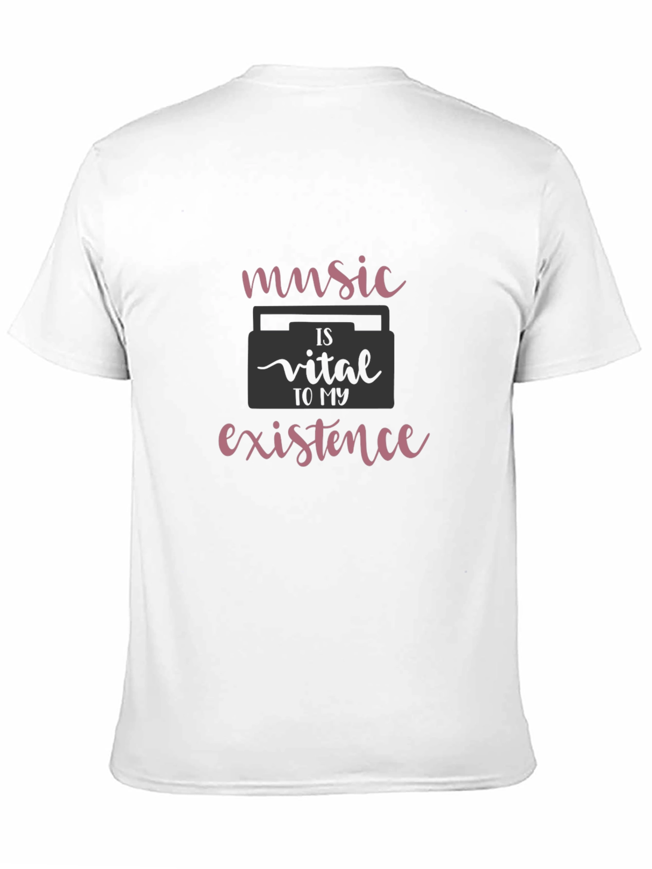 Music is Vital T-Shirt - Soft Black Cotton Tee