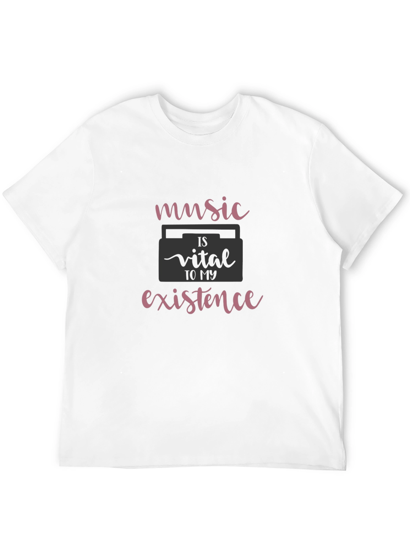 Music is Vital T-Shirt - Soft Black Cotton Tee