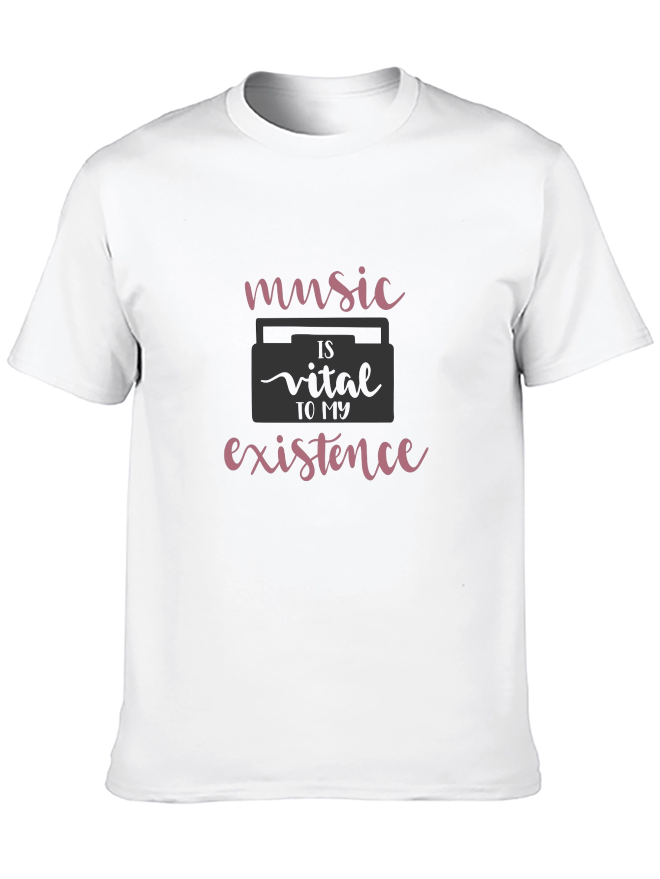 Music is Vital T-Shirt - Soft Black Cotton Tee
