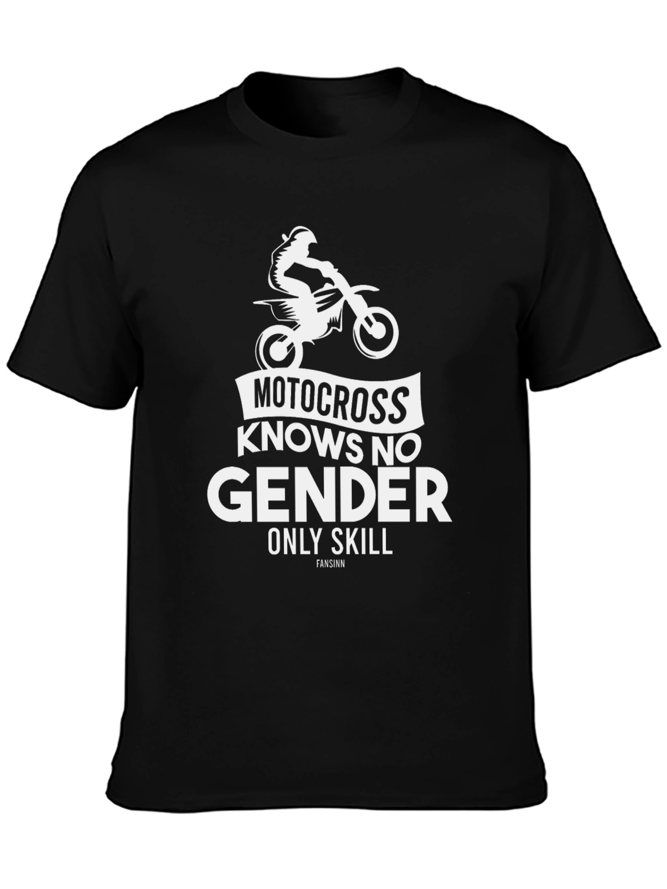 Motocross Knows No Gender Black T-Shirt