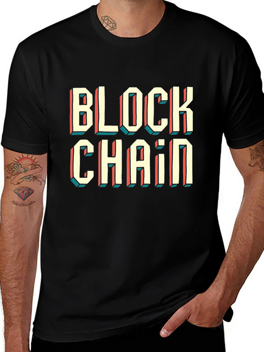 Blockchain Graphic Tee - Retro Style