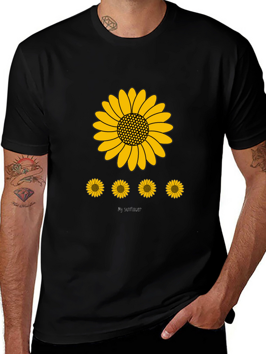 Sunflower Graphic Print Mens T-Shirt