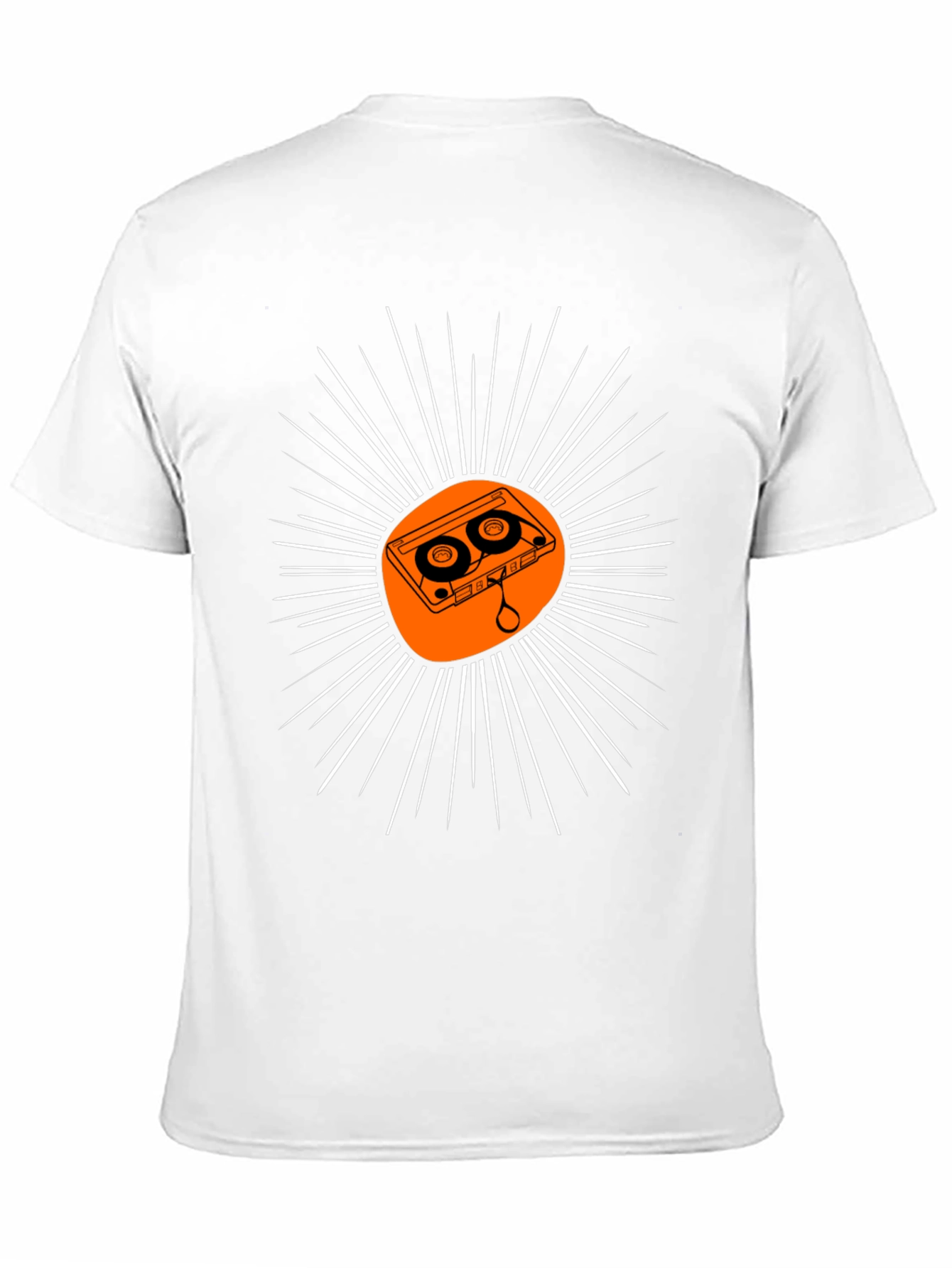 Retro Cassette Tape Sunburst Graphic Tee