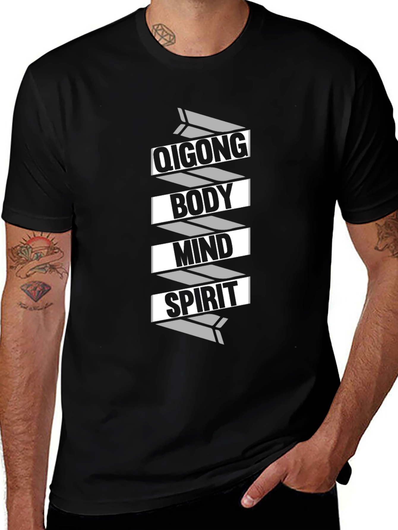 Qigong Body Mind Spirit Graphic T-Shirt