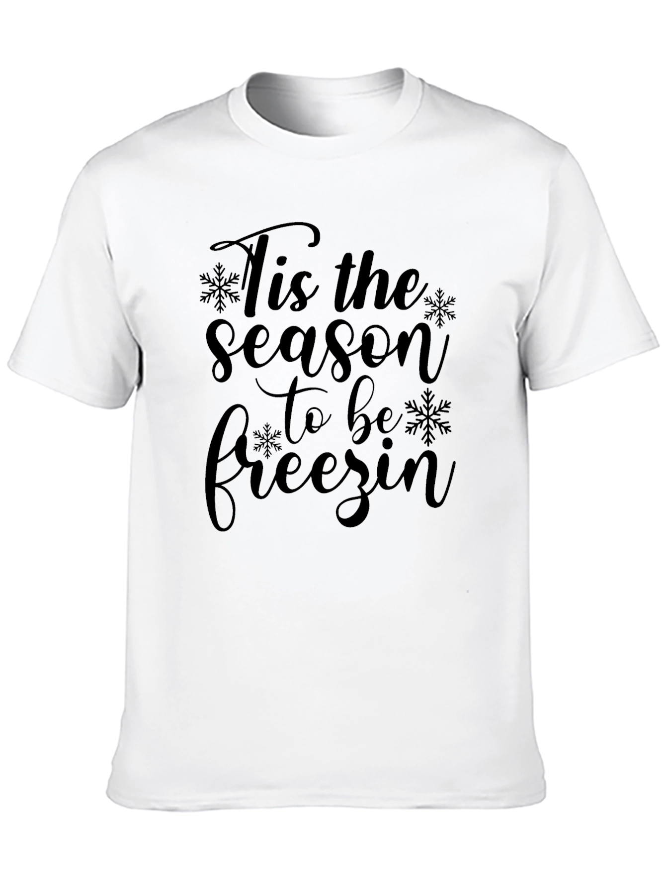 Tis the Season to be Freezin Black Tee