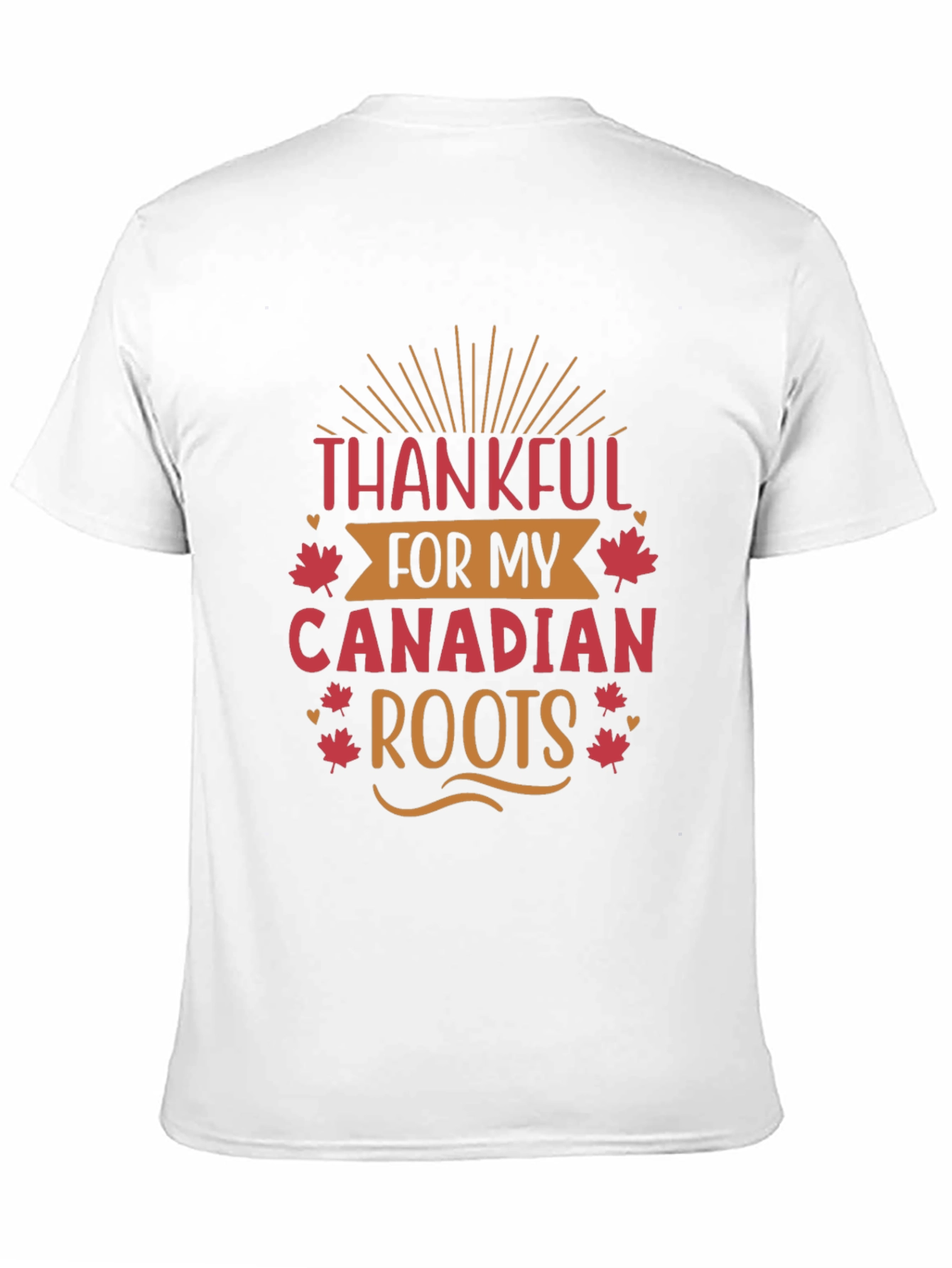 Thankful Canadian Roots Black T-Shirt