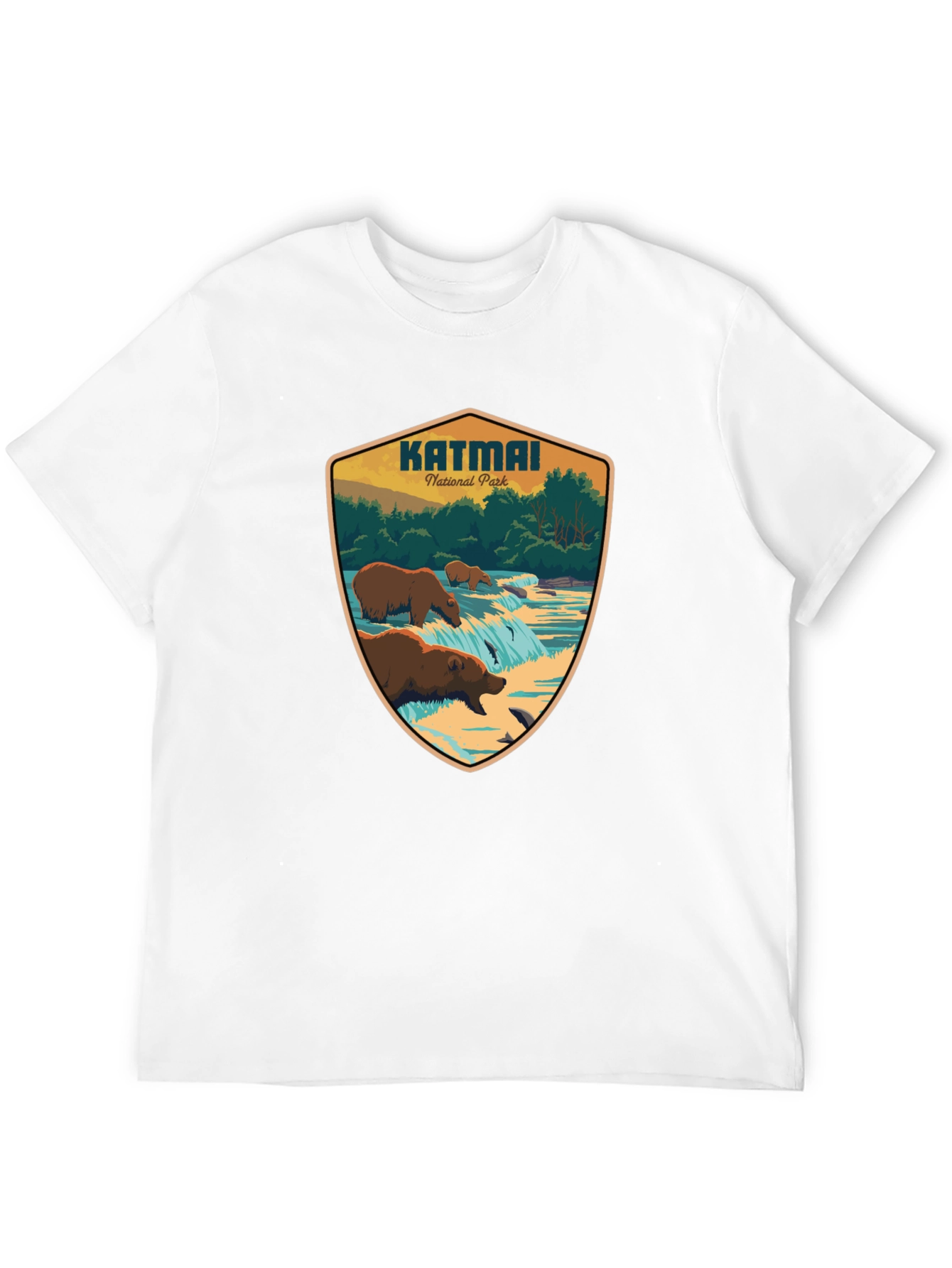 Katmai National Park Graphic Tee - Black Cotton T-Shirt