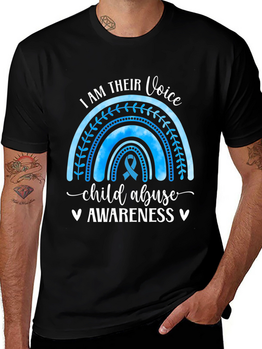 Child Abuse Awareness Rainbow Graphic Tee