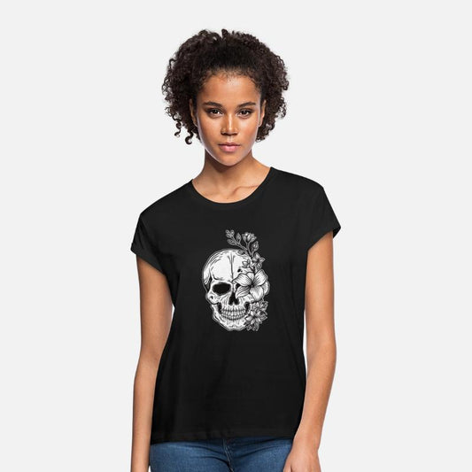 Dark Skull Side Eye Rose Flower