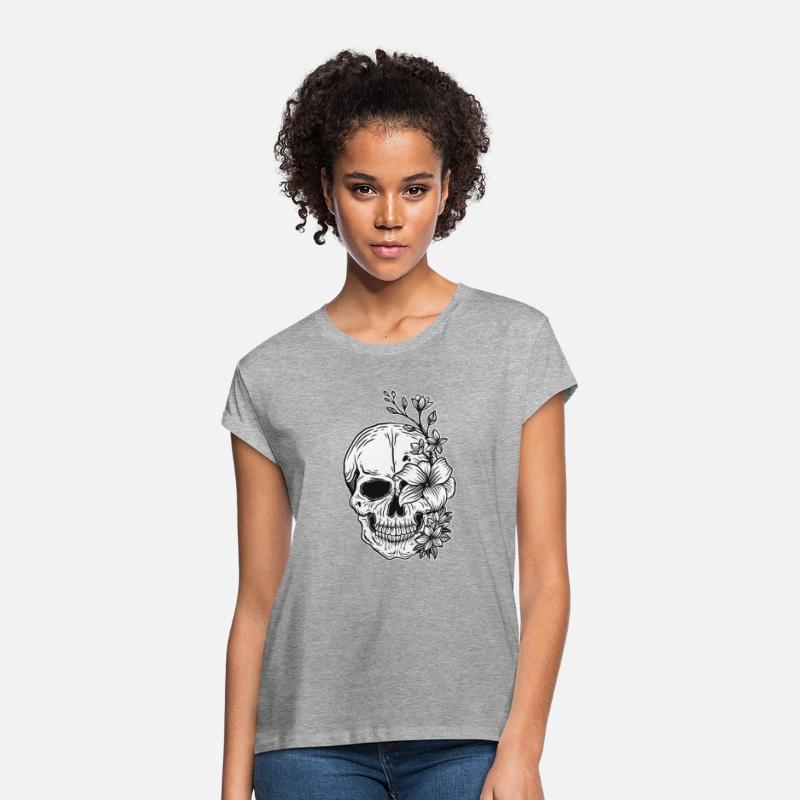 Dark Skull Side Eye Rose Flower