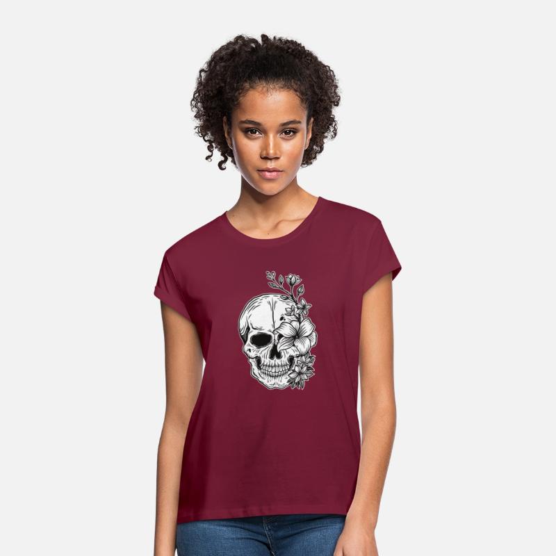Dark Skull Side Eye Rose Flower