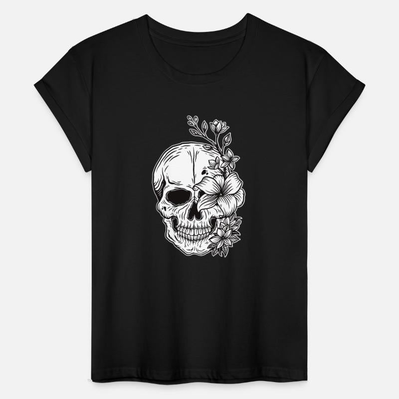 Dark Skull Side Eye Rose Flower