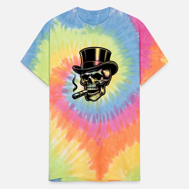 Dark Skull With Cigar Smoke And Top Hat