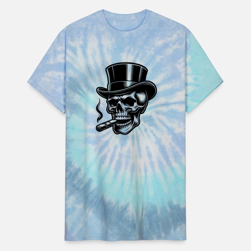 Dark Skull With Cigar Smoke And Top Hat