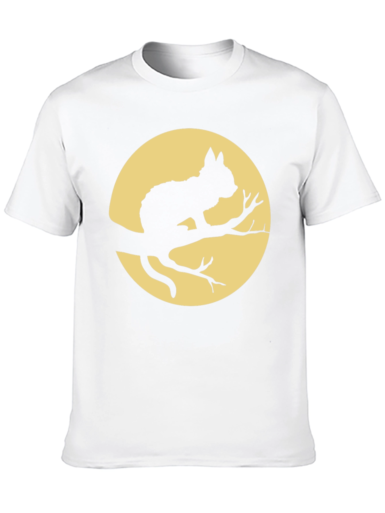 Cat on Branch T-Shirt - Halloween Style