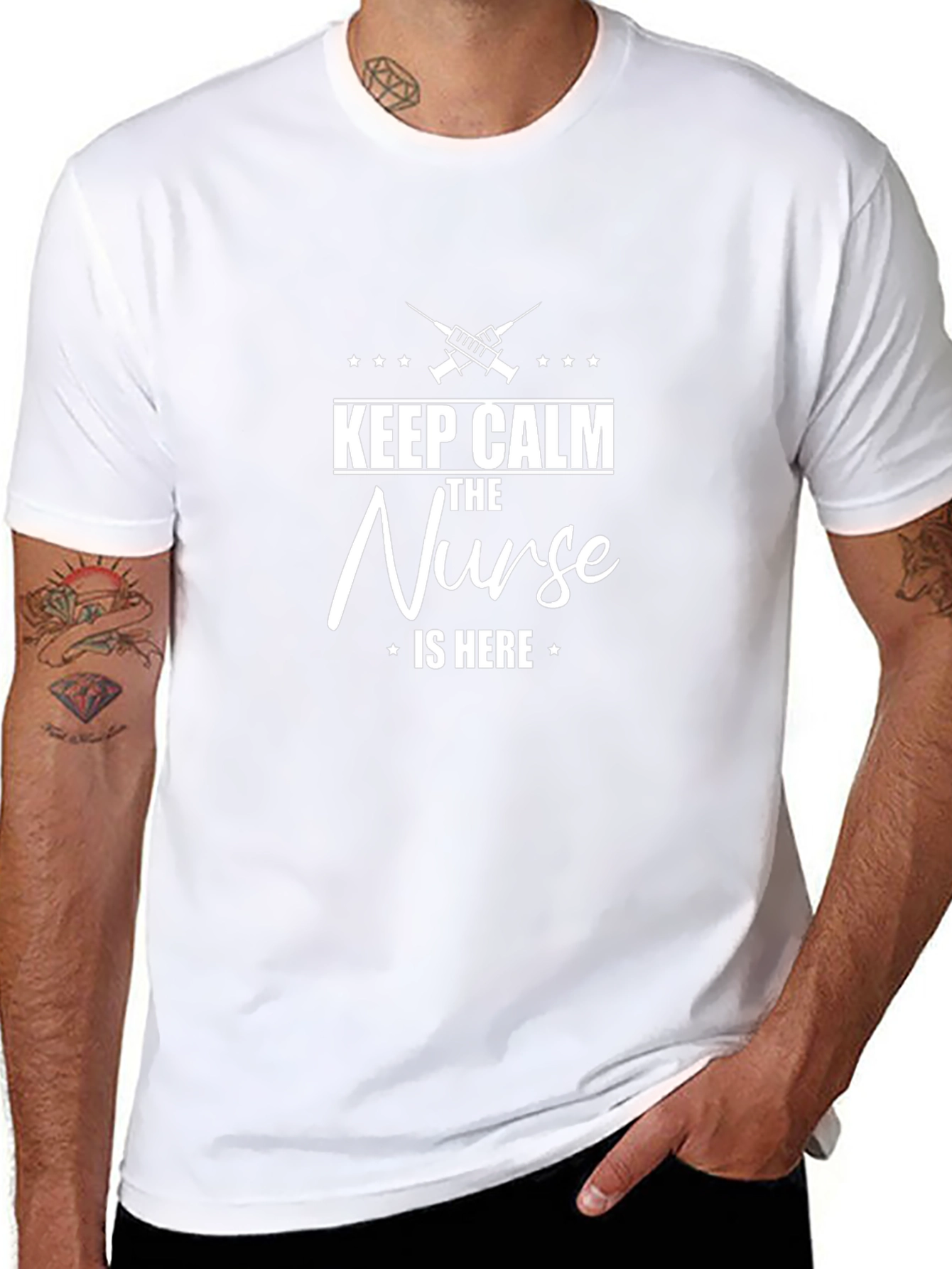 Keep Calm The Nurse is Here Graphic Tee