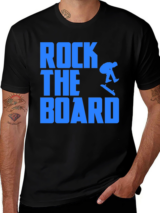 Rock The Board Black Graphic T-Shirt
