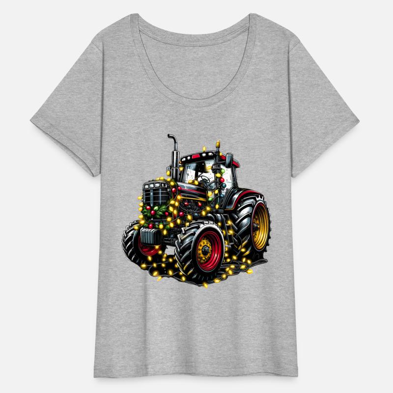 Decorated Tractor With Fairy Christmas Lights