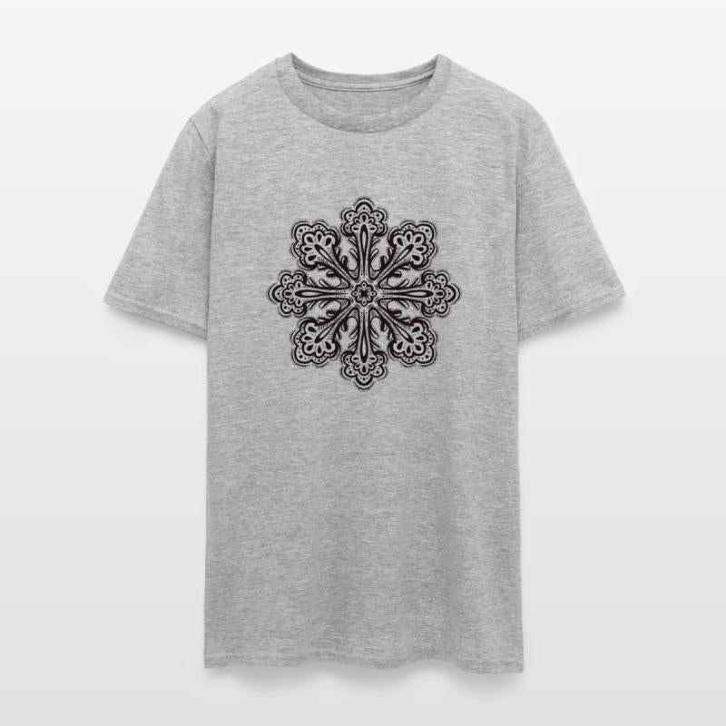 Decorative Snowflake Abstract Winter Ink Art