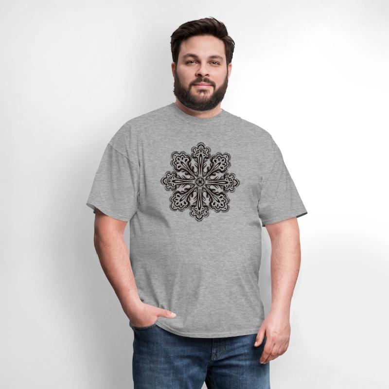 Decorative Snowflake Abstract Winter Ink Art