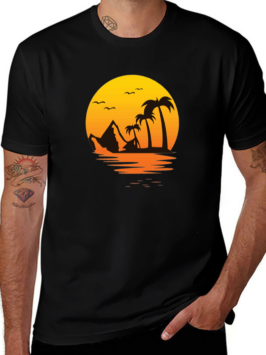 Sunset Palm Tee