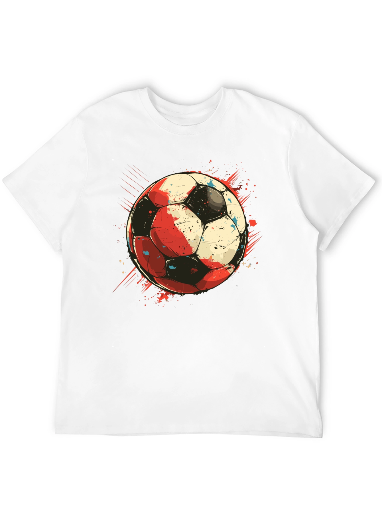 Soccer Ball Graphic Tee - Stylish Sports T-Shirt