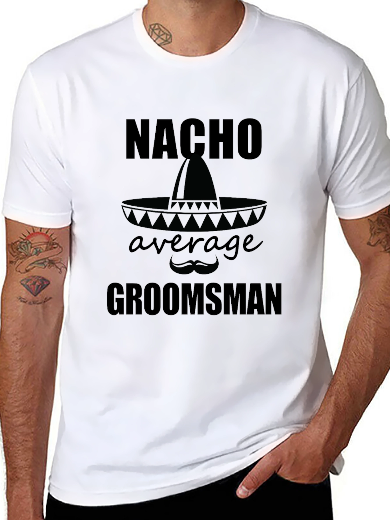 Nacho Average Groomsman Graphic T-Shirt