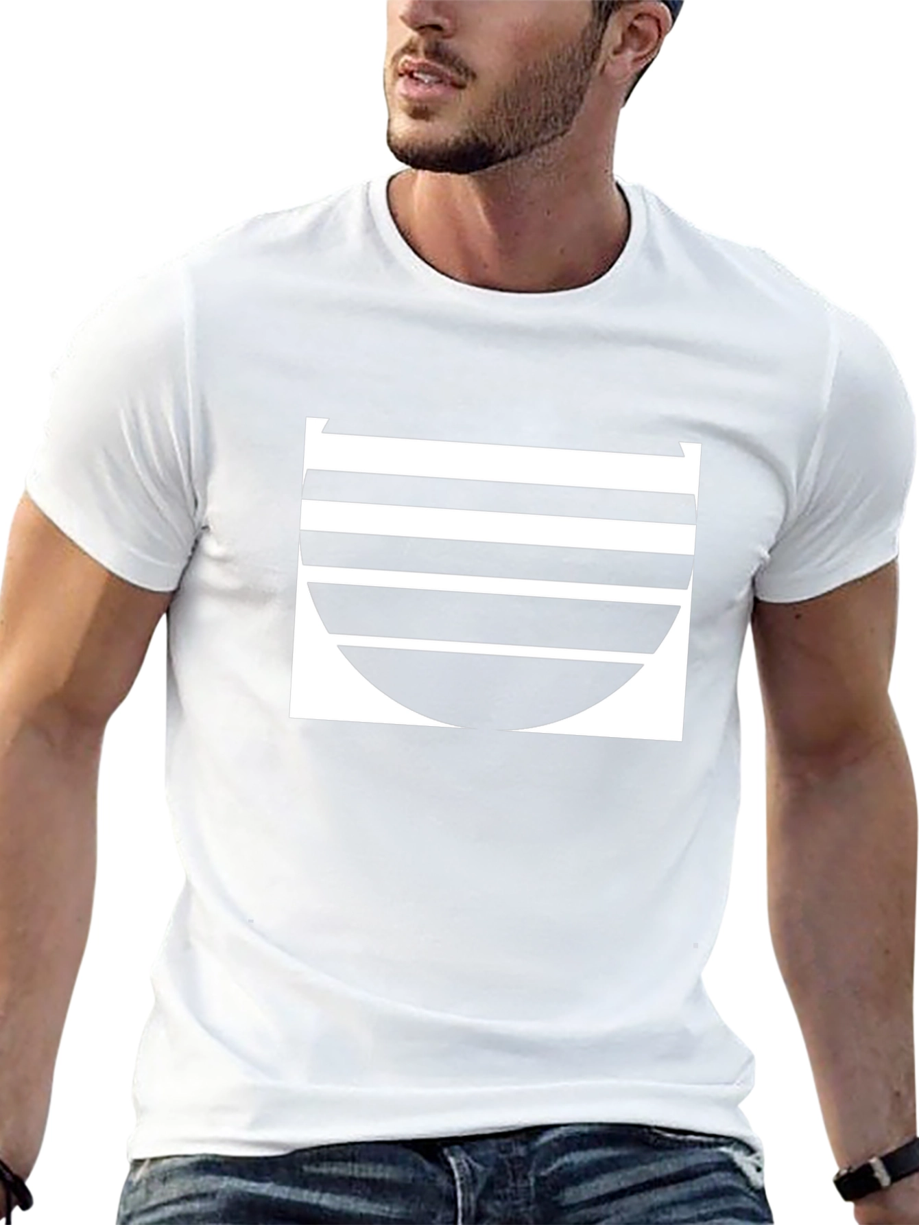 Stripped Sunset Tee - Black