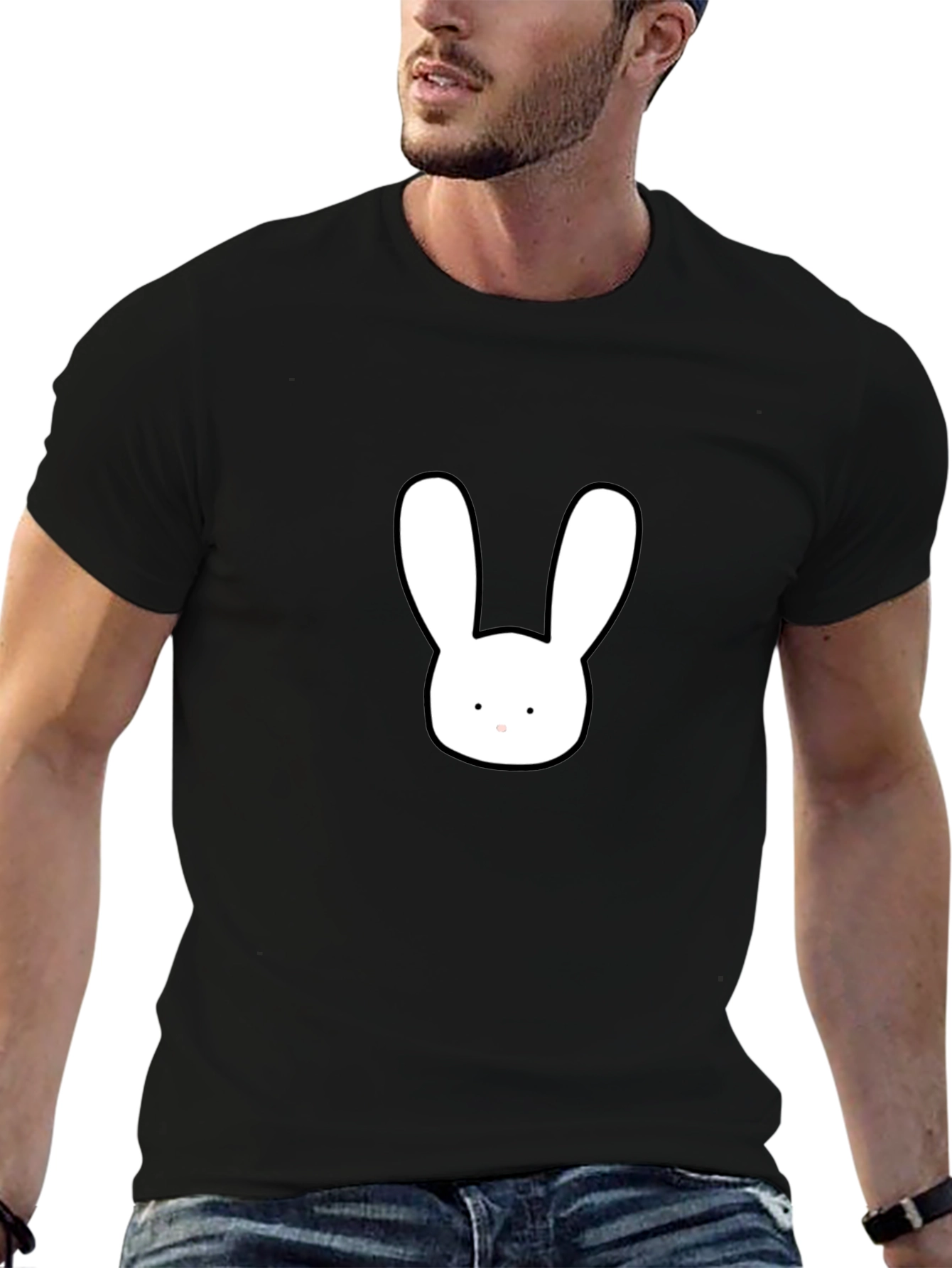 Bunny Graphic Black T-Shirt