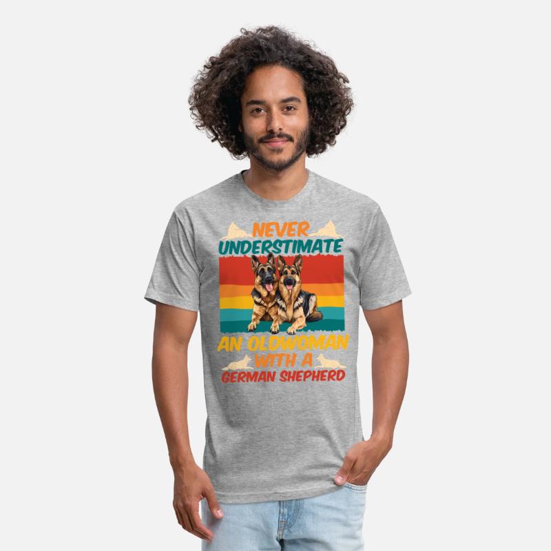 Dog Granny NEVER UNDERESTIMATE AN OLD WOMAN GERMAN